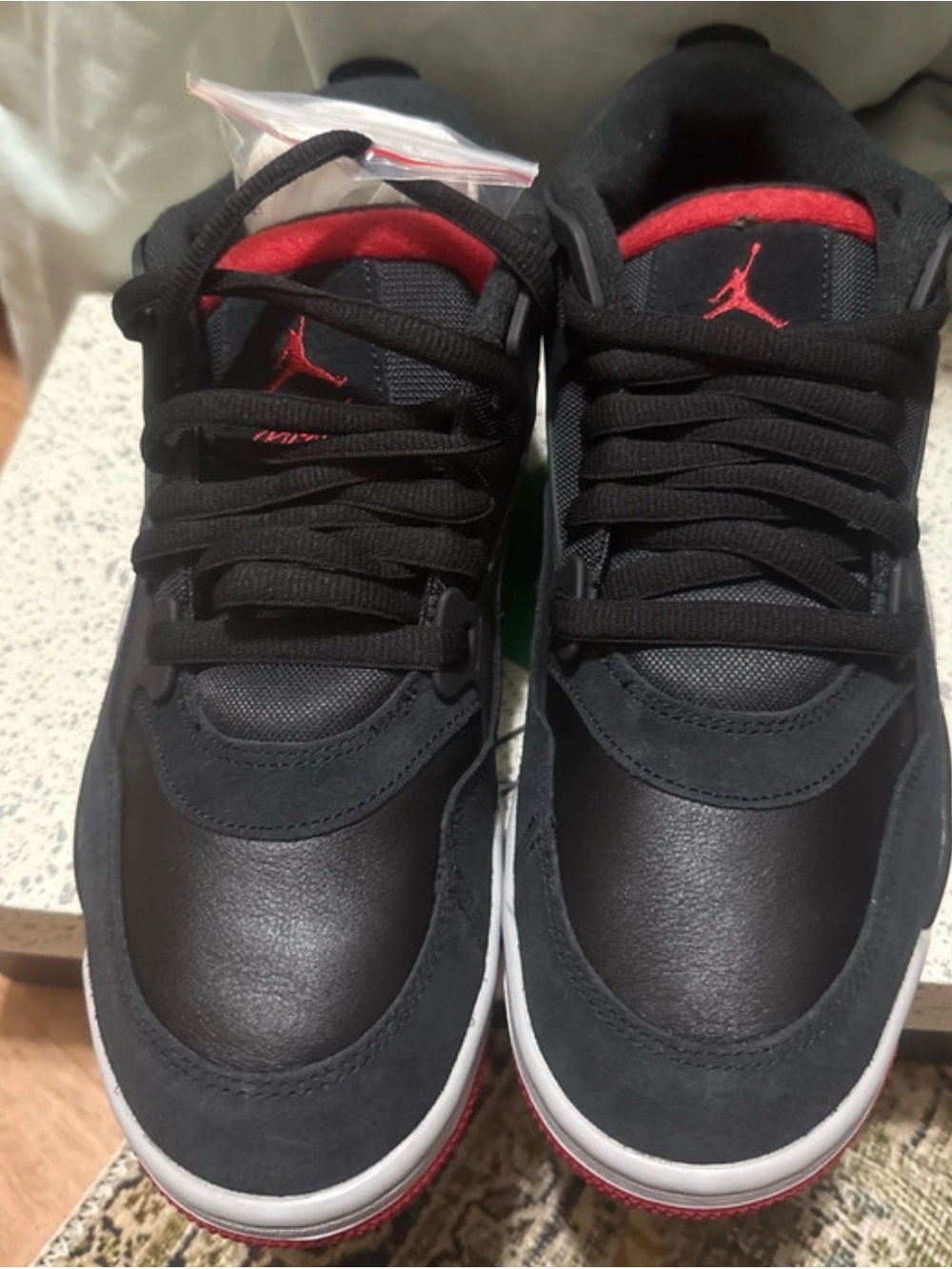 Jordan Men’s Black and Red Low-Top Sneakers